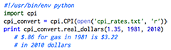 Nominal to real dollars
